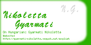 nikoletta gyarmati business card